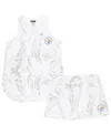 Concepts Sport Women's White Pittsburgh Steelers Plus Size Quartz Tank Top And Shorts Set In White