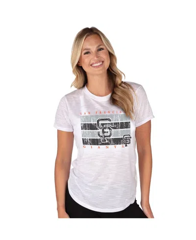 Concepts Sport Women's White San Francisco Giants Infuse Knit Top In Pattern