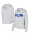 Concepts Sport White/gray Buffalo Bills Liftoff Striped V-neck Hoodie In Multi