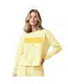 Concepts Sport Women's Yellow Pittsburgh Penguins Tonal Pullover Tri-blend Sweatshirt In Yellow