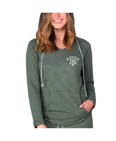 Concepts Sport Women'sâ Green Texas A&m Aggies Mainstream Terry Tri-blend V-neck Pullover Hoodie