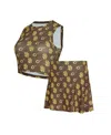 Concepts Sport Women'sâ 2-piece Brown San Diego Padres Knit Tank Top And Skort Set In Brown