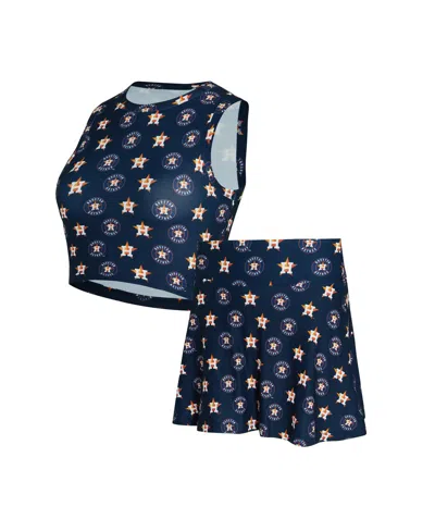 Concepts Sport Women'sâ 2-piece Navy Houston Astros Knit Tank Top And Skort Set