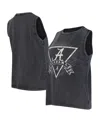 Concepts Sport Women'sâ Charcoal Alabama Crimson Tide Distressed Market French Terry Tank Top In Black
