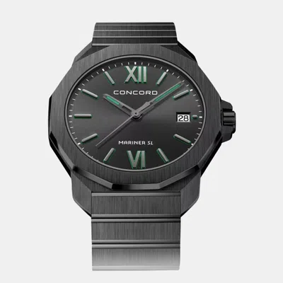 Pre-owned Concord Black Pvd Stainless Steel Mariner Sl 0320591 Quartz Men's Wristwatch 42 Mm