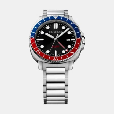 Pre-owned Concord Black Stainless Steel Mariner 0320552 Quartz Men's Wristwatch 43 Mm