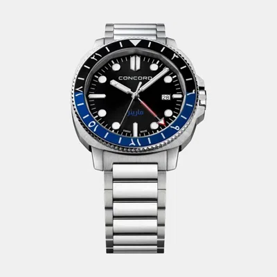 Pre-owned Concord Black Stainless Steel Mariner 0320553 Quartz Men's Wristwatch 43 Mm
