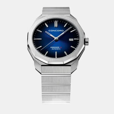 Pre-owned Concord Blue Stainless Steel Mariner Sl 0320530m Automatic Men's Wristwatch 40 Mm