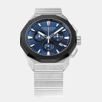 Pre-owned Concord Blue Stainless Steel Mariner Sl 0320594 Quartz Men's Wristwatch 42 Mm