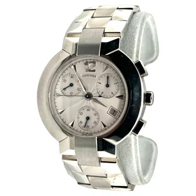 Pre-owned Concord Estate La Scala Chronograph Watch Stainless Steel 38 Mm In Multi