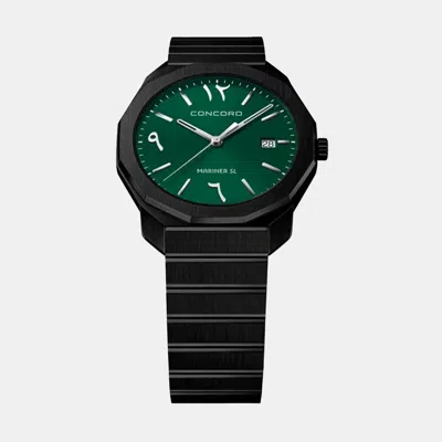 Pre-owned Concord Green Stainless Steel Mariner Sl 0320551 Quartz Men's Wristwatch 40 Mm