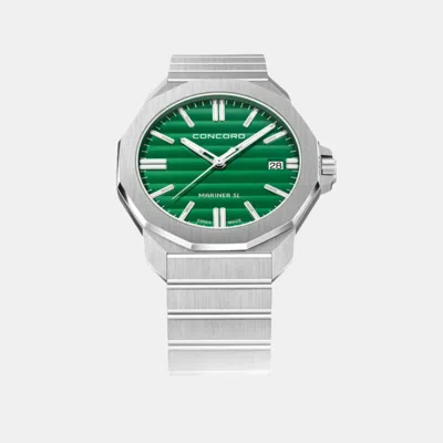 Pre-owned Concord Green Stainless Steel Mariner Sl Gent 0320562 Quartz Men's Wristwatch 42 Mm