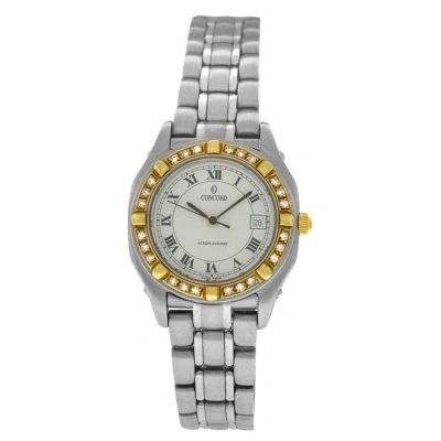 Concord Steeplechase Quartz Diamond White Dial Ladies Watch 15.36.261 In Multi