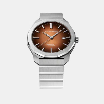 Pre-owned Concord Salmon Vignette Stainless Steel Mariner Sl 0320546m Men's Wristwatch 40 Mm