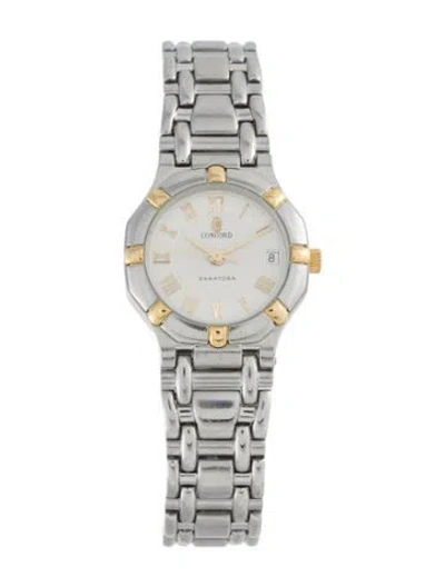 Pre-owned Concord Saratoga Watch, 23mm In Multi