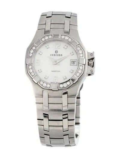 Pre-owned Concord Saratoga Watch, 24mm In Multi