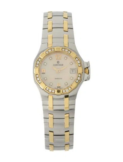 Pre-owned Concord Saratoga Watch, 25mm In Multi