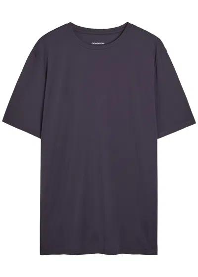 Condition Aero Logo Stretch-jersey T-shirt In Blue