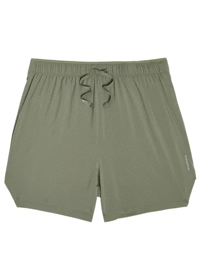 Condition Aero Perforated Stretch-jersey Shorts In Green