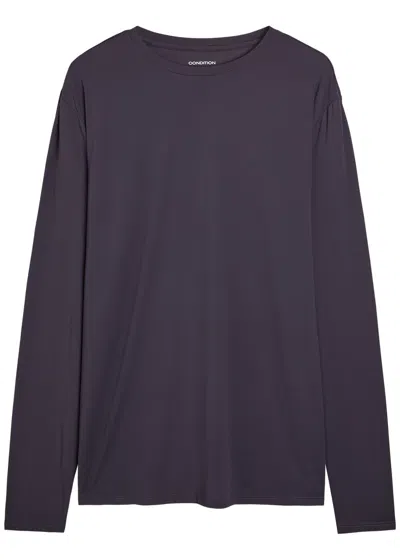 Condition Aero Stretch-jersey Top In Blue