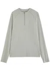 Condition Core Quarter-zip Stretch-jersey Top In Beige