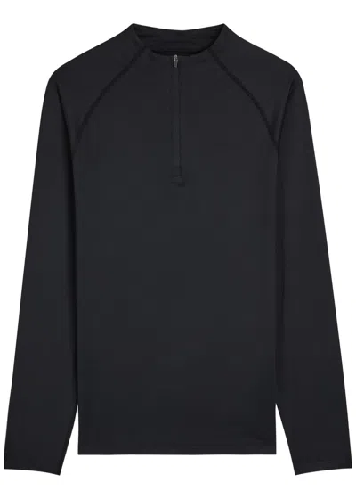 Condition Core Quarter-zip Stretch-jersey Top In Black