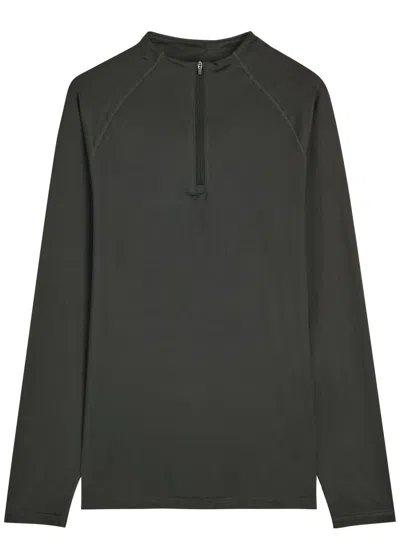 Condition Core Quarter-zip Stretch-jersey Top In Green