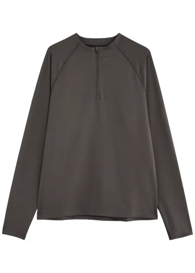 Condition Core Quarter-zip Stretch-jersey Top In Grey