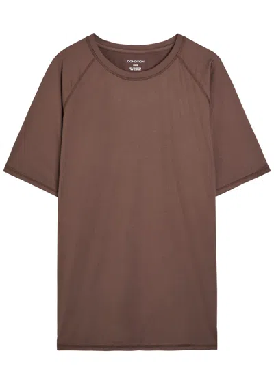 Condition Core Stretch-jersey T-shirt In Brown