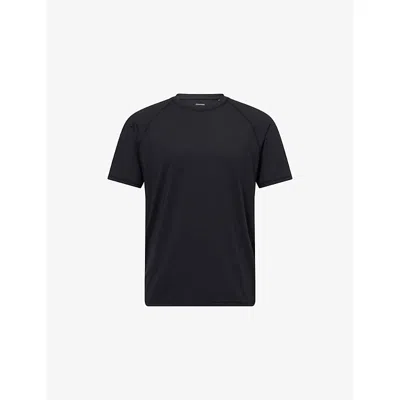 Condition Mens Black Core Raglan-short-sleeves Stretch-woven T-shirt
