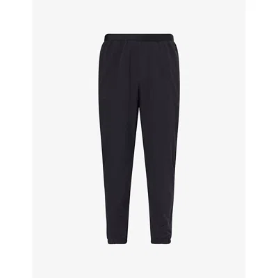 Condition Mens Black Elasticated-cuffs Tapered-leg Woven Jogging Bottoms
