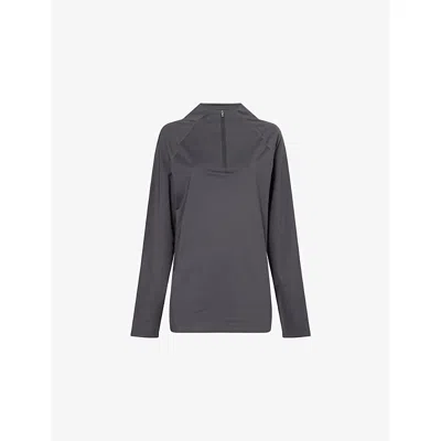 Condition Mens Graphite Core Quarter Zip Stretch-woven Top In Gray