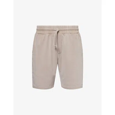 Condition Mens Dyed Drawstring Stretch-cotton Shorts Moonrock