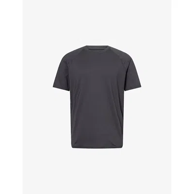 Condition Mens Graphite Core Raglan-short-sleeves Stretch-woven T-shirt In Grey