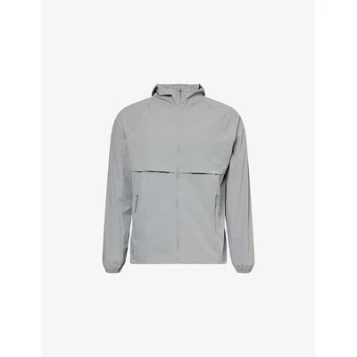Condition Mens Hooded Regular-fit Stretch-woven Jacket Mid Grey