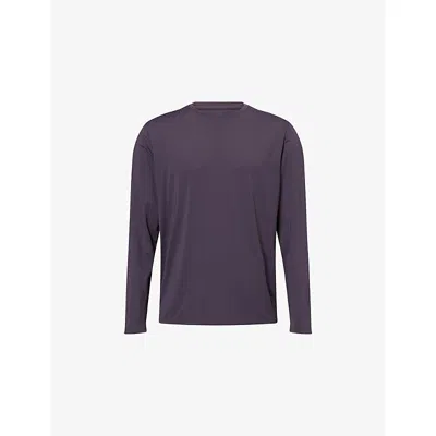 Condition Mens Midnight Aero Long-sleeves Stretch-woven T-shirt Xl In Purple