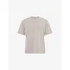 Condition Mens Dyed Short-sleeves Stretch-cotton Blend T-shirt Moonrock