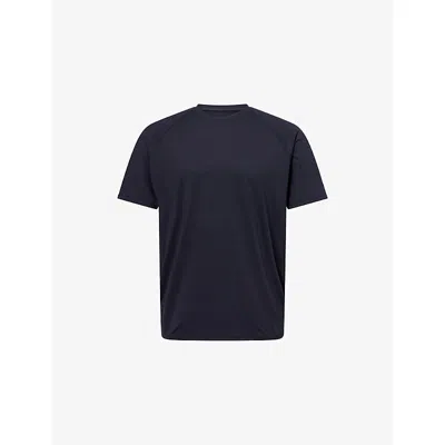 Condition Mens Navy Core Raglan-short-sleeves Stretch-woven T-shirt In Blue