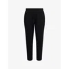 Condition Mens Elasticated-cuffs Tapered-leg Stretch-cotton Jogging Bottoms Washed Black