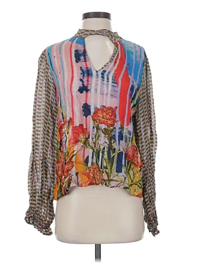 Pre-owned Conditions Apply 3/4 Sleeve Blouse In Blue