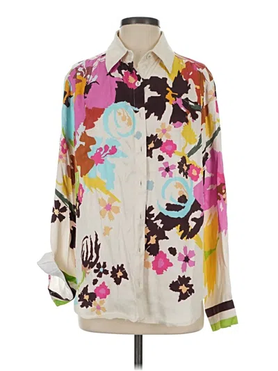 Pre-owned Conditions Apply 3/4 Sleeve Blouse In Ivory