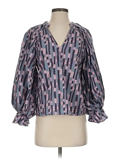 Pre-owned Conditions Apply 3/4 Sleeve Blouse In Purple