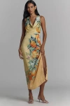 Conditions Apply Anny Sleeveless Cowl-neck Maxi Dress In Yellow