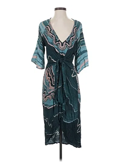 Pre-owned Conditions Apply Casual Dress In Teal