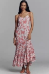 Conditions Apply Ellianna Ruffled Slip Maxi Dress In Pink
