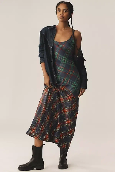 Conditions Apply Elva Slip Midi Dress In Blue
