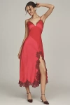Conditions Apply Hector Side-slit Slip Midi Dress In Pink
