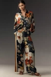 Conditions Apply Imara Satin Wide-leg Pants In Blue