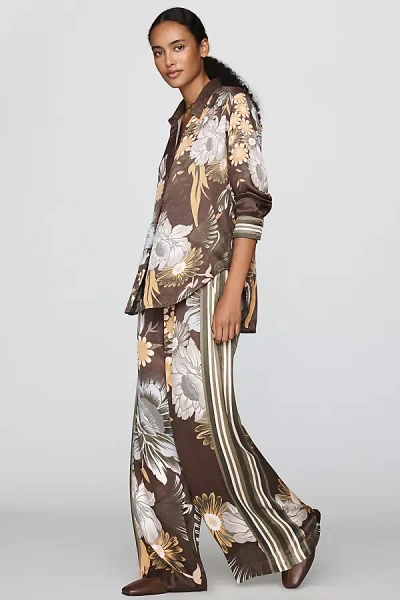 Conditions Apply Imara Satin Wide-leg Pants In Multi