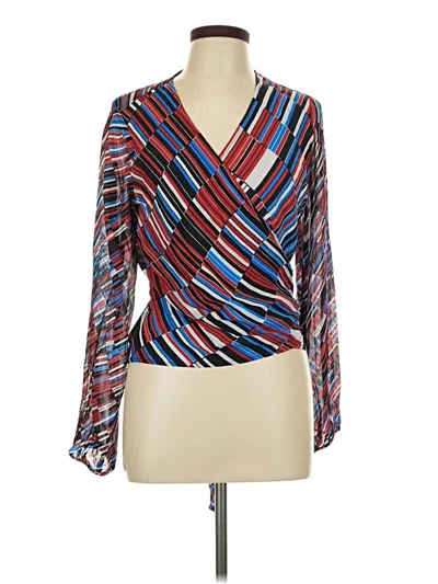 Pre-owned Conditions Apply Long Sleeve Blouse In Blue